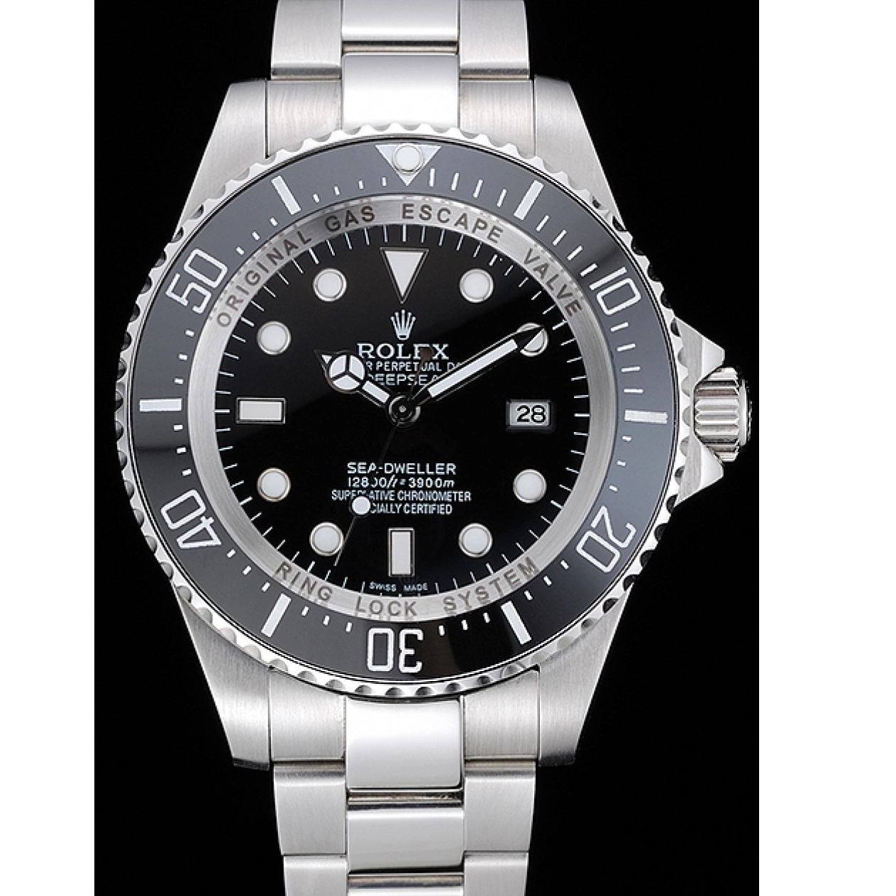 Aaa replica Steel Black Sky Dweller Stainless Rolex Watch Dial Bracelet 0606